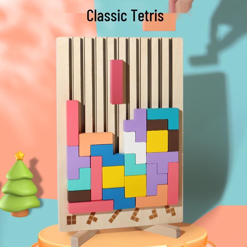3D Russian Block Puzzle Educational Toy for Kids