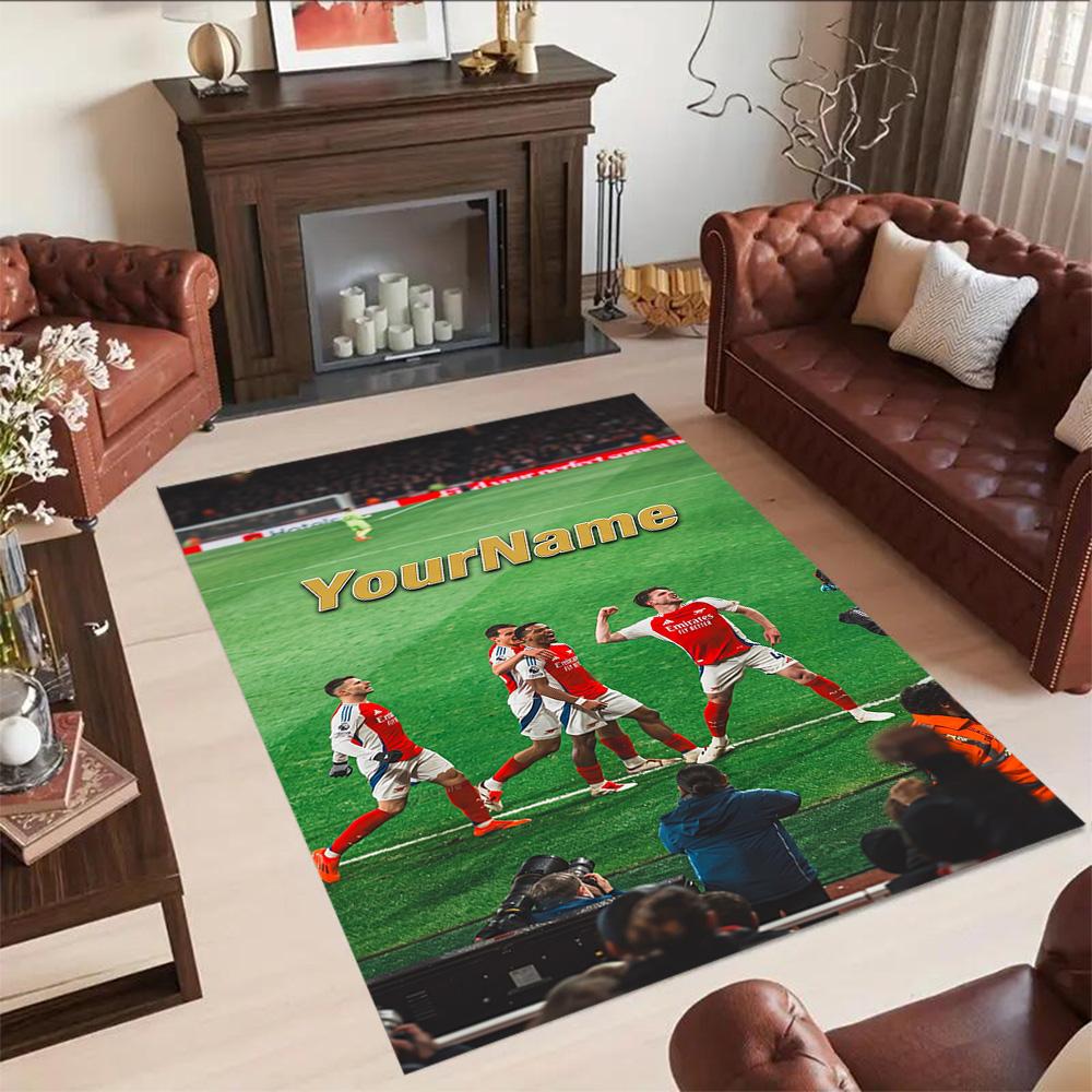 Arsenal Customized Name Floor Rug Office Rug Perfect for Playrooms Kitchen Outdoor Foyer Antislip Carpet Anime Office Decor Perfect Gift for Women/Men