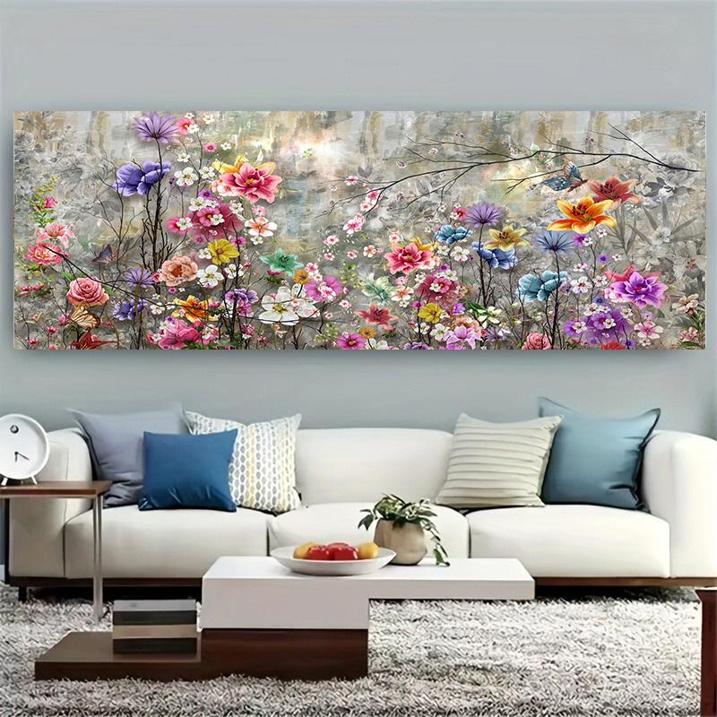 Modern Abstract Painting Wall Art Colorful Flowers Canvas Decorative Picture Poster Living Room Bedroom Home Room Decor Wall Art