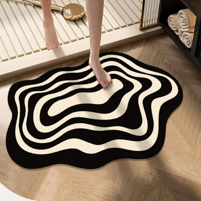 Super Absorbent Bathroom Mat Non-Slip Diatom Mud Toilet Pad Quick-Drying Floor Mat Home Bath Mat Shower Rug