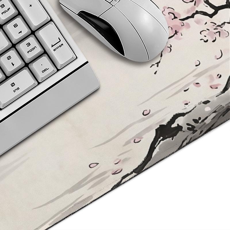 Mouse Pad Japanese Sakura Fuji Landscape Gaming Printon Demand Large Mousepad XXL Playmat Non-Slip Soft Office Mouse Mats