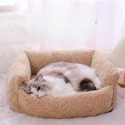 New Winter Fully Removable and Washable Cat Nest Plus Velvet and Thickened Warm Dog Nest Lambswool Stepping Sofa Nest Cushion