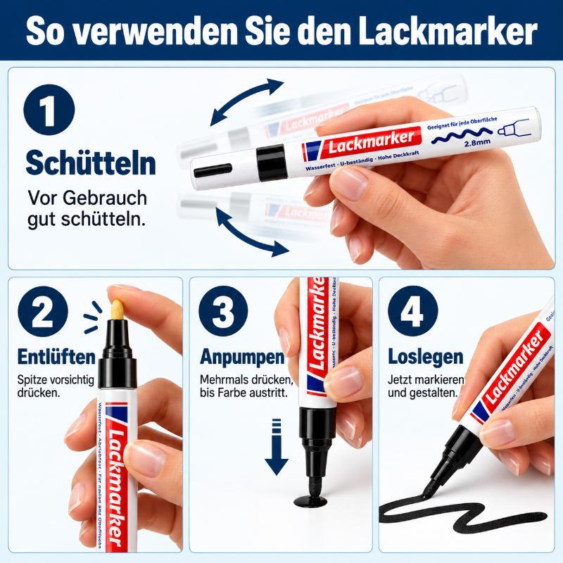 Multifunctional Tombstone Marker Pen Restores Faded Text On Tombstones And Granite Surfaces Weather-Resistant Quick-Drying Pen