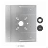 Router Plate with Insert Rings Engraved Measurement Measurements Aluminum