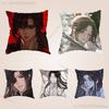 Tian Guan Ci Fu Credit Print Polyester Pillow Case for Valentine Gift Home Sofa Cushion Cover Decoration Custom