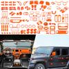 Orange Full Set Center Console Cover Trim Set For Jeep Wrangler JL Gladiator 18+