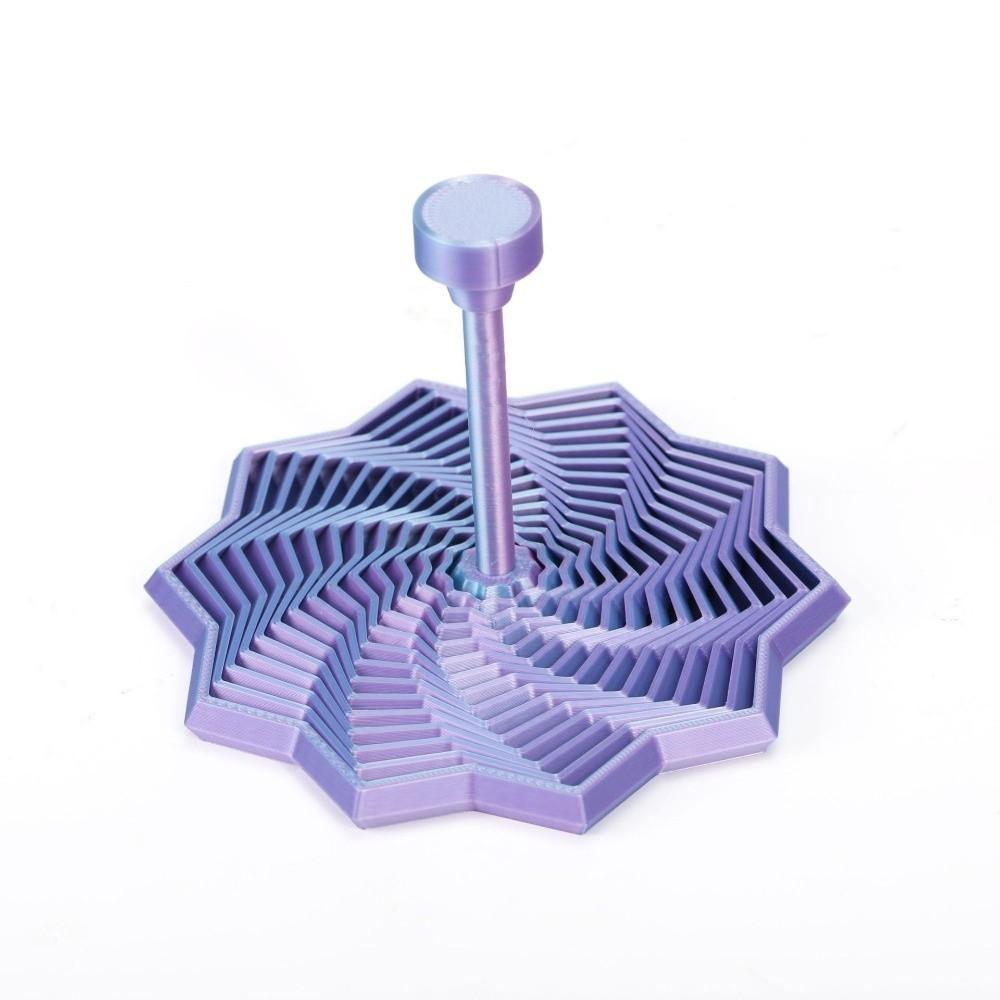 Pla Erweitertes Sensorisches Fidget-Stern mit Griffen 3D-gedrucktes Fraktal-Fidget-Sechseck Stressabbau Wirbelnde Spiral-Fidget