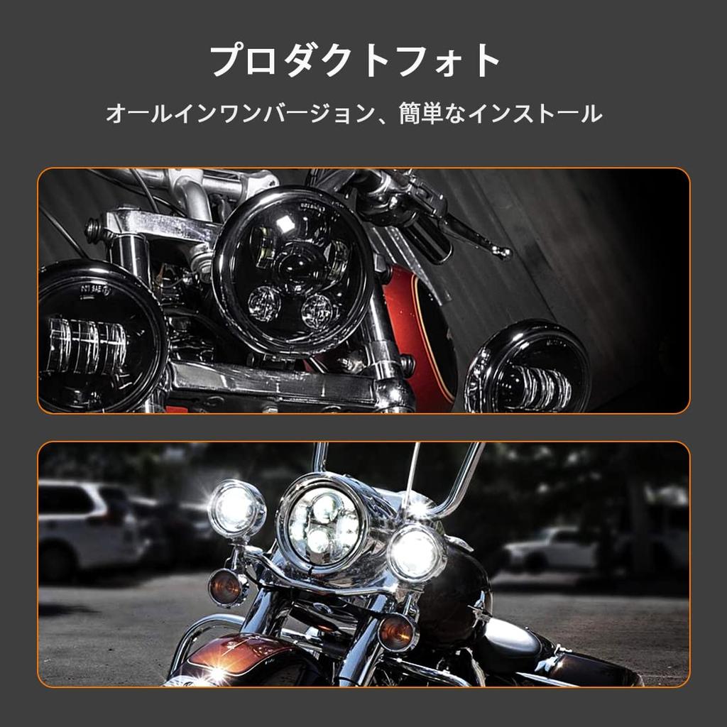 SKTYANTS LED Fog Lamp Auxiliary Light Inch 30W for Harley Davidson Motorcycle Universal Modification High Brightness Low Consumption Set of 2 4.5