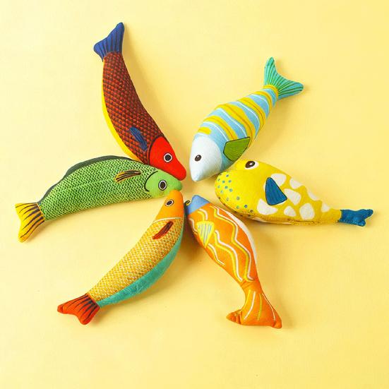 Cat Toys Fish Shape Catnip Toy Chew Resistant Relieves Boredom And Anxiety Cat Toy Soft Texture Interactive Toy for Pet Oral Care