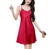 Lady Sleep Dress Silklike Satin Camisole Nightgown For Comfortable Lounge And Sleep