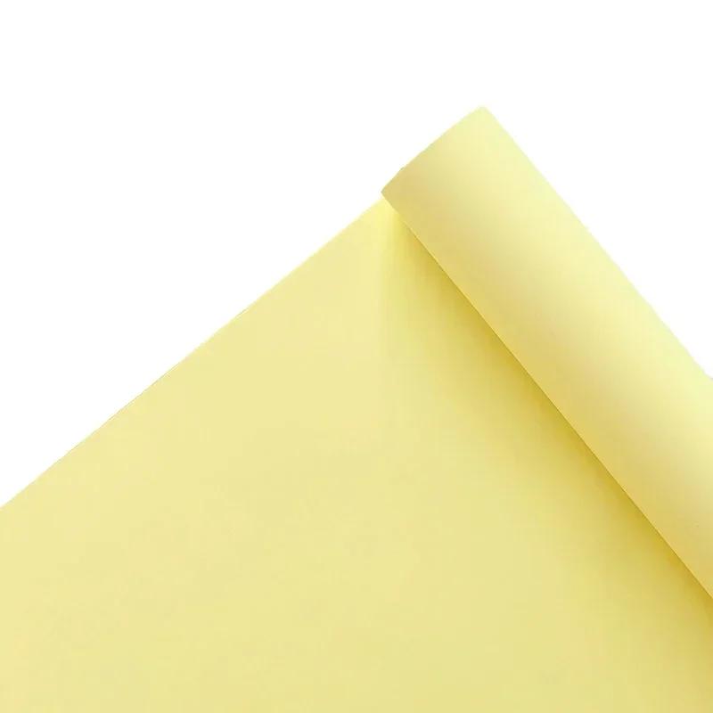 58cmX11yards Plain Porcelain Matte Floral Paper Flower Bouquet Solid Color Floral Page Flower Material Waterproof Packaging Film