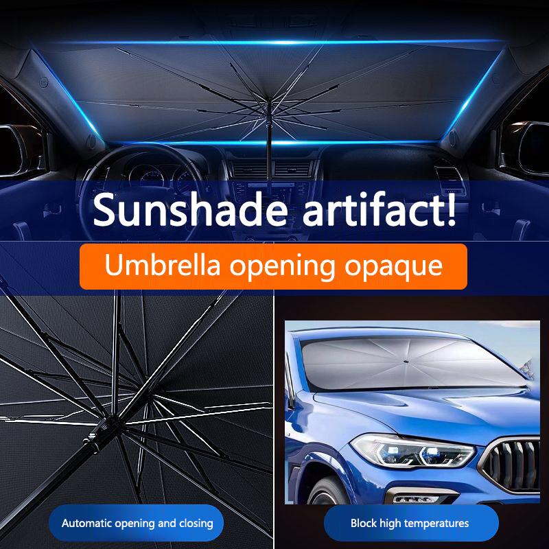 Car Sunshade Umbrella Retractable Sunscreen Heat Insulation Front Windshield Parasol For Porsche Panamera Boxster Cayman Cayenne