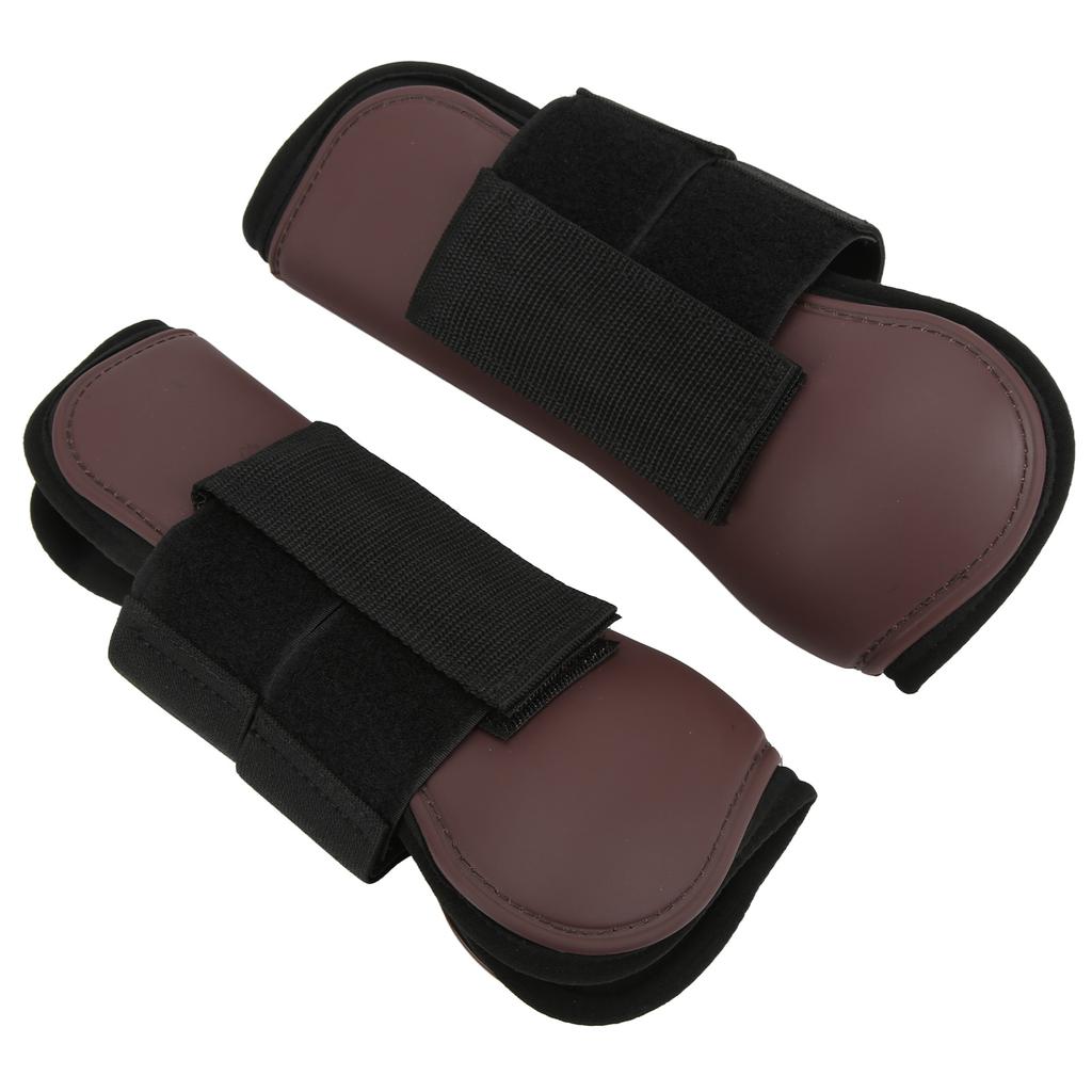 1 para ochraniaczy na nogi dla konia PU skorupa neoprenowa ochrona nogi konia do skoków myślistwa brązowy