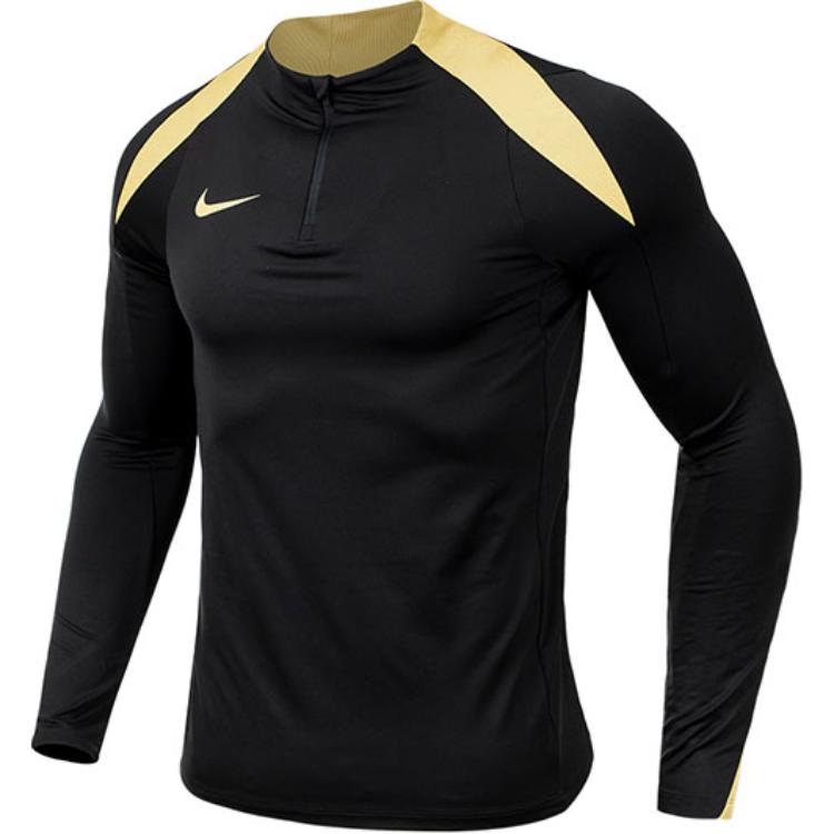 

Мужская повседневная футболка с длинным рукавом Nike Colorblock с воротником-стойкой и молнией до середины Черная FN2404-011 XL