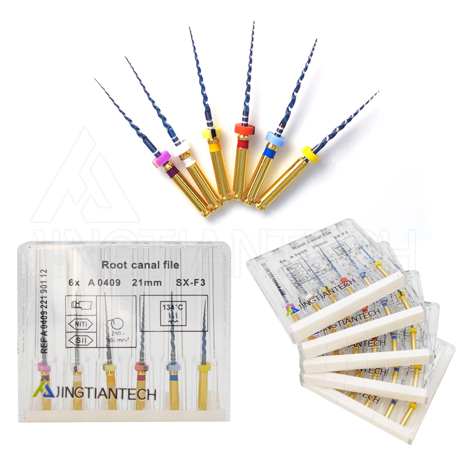 

JINGT 30 палочек Стоматологический гибкий термоактивируемый файл корневых каналов NiTi файл корневых каналов с использованием ротационного файла SX-F3 Материал военного класса A 5 Sets of 21mm mixed