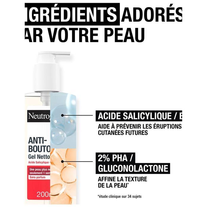Neutrogena Anti-Boutons + Gel Nettoyant Visage Peaux à Tendance Acnéique 200ml