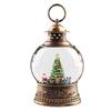 Christmas Decorative Music Box With LED Light Crystal Ball Santa Tree Figurine Home Tabletop Holiday Display