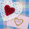 50pcs 60 * 70mm Golden Heart Scratch Off Stickers Creative Message Hide Postcard