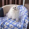 Pet Winter Blanket Super Soft Elephant Pattern Cozy Coral Fleece Cartoon Style Washable Dog Puppy Cat Throw Cage Sleeping Blanket