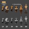 F136 Titanium Alloy Moon, Lightning, Deer & Star Lip and Ear Cartilage Stud Earrings for Body Piercing.