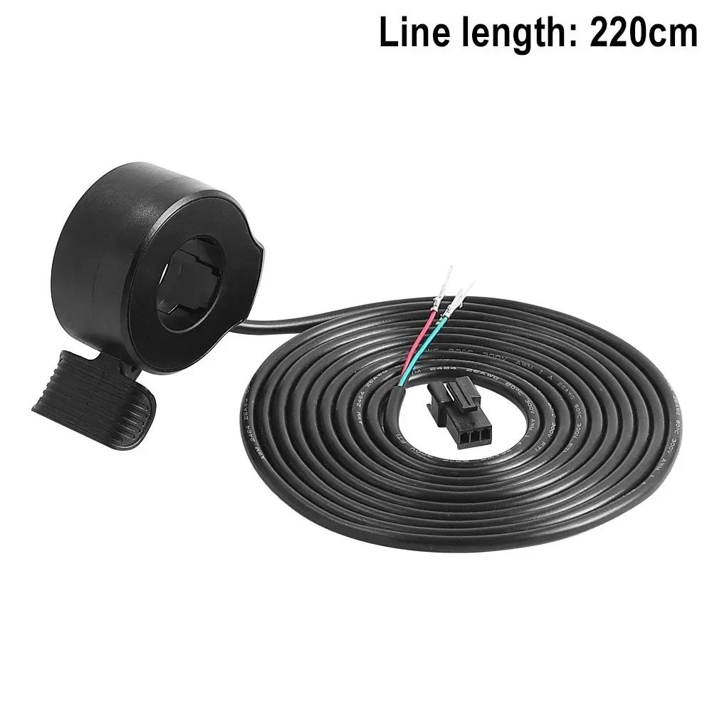 130X Speed Control 3 Pin Thumb Throttle Electric Bike Waterproof SM Plug Connector for Electric Scooters Bicycle Accelerator Throttles 2