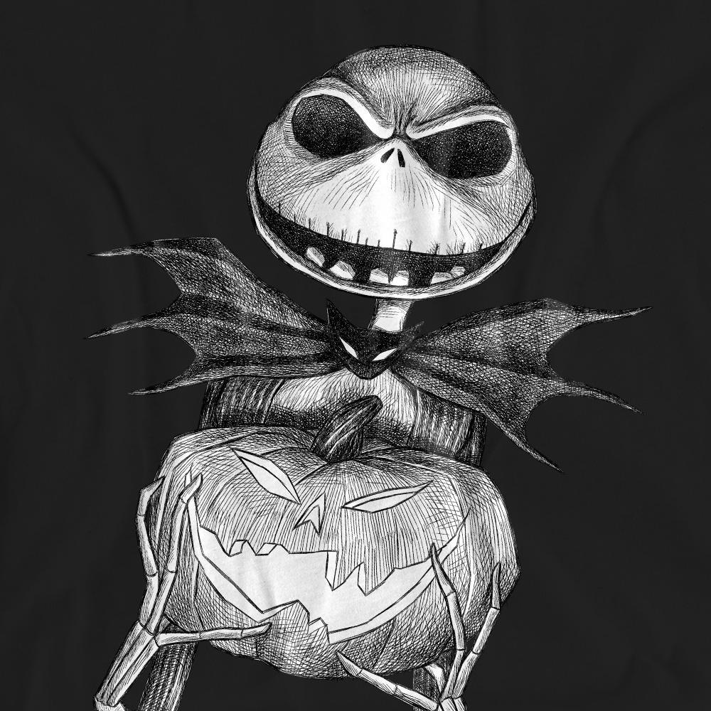 The Nightmare Before Christmas Unisex Adult Jack Pumpkin Sketch T-Shirt
