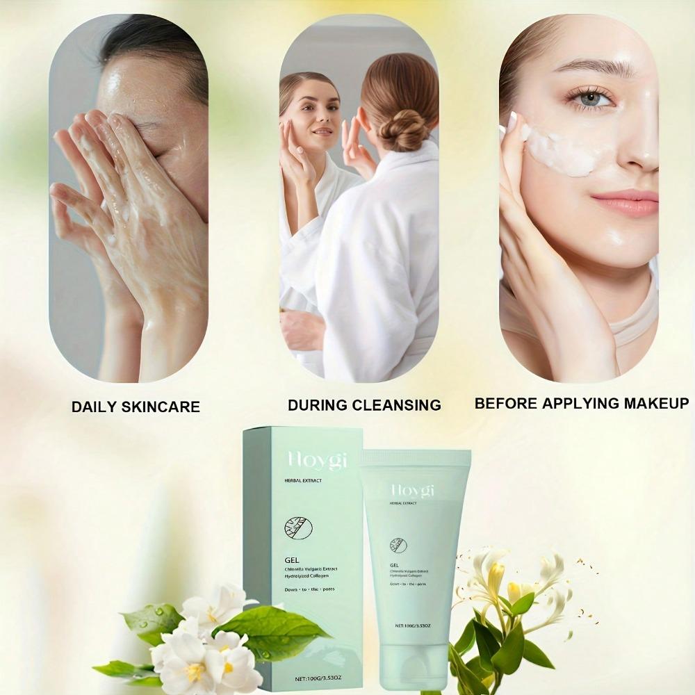 Herbal Facial Gel Gentle Cleansing Moisturizing Soft Skin Care Refreshing Cleanse Natural Skincare Gel for Sensitive Skin