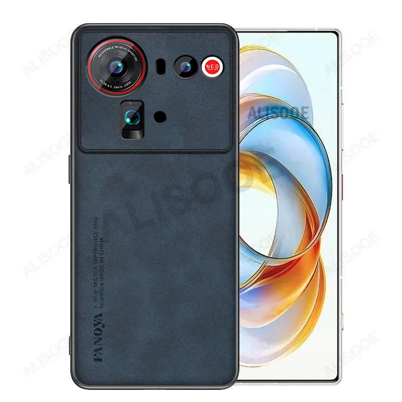 Frosted PU-Leather Funda for Nubia Z80 Ultra Z70 Z60 Ultra Case Matte Plastic Shockproof Back Cover Capa