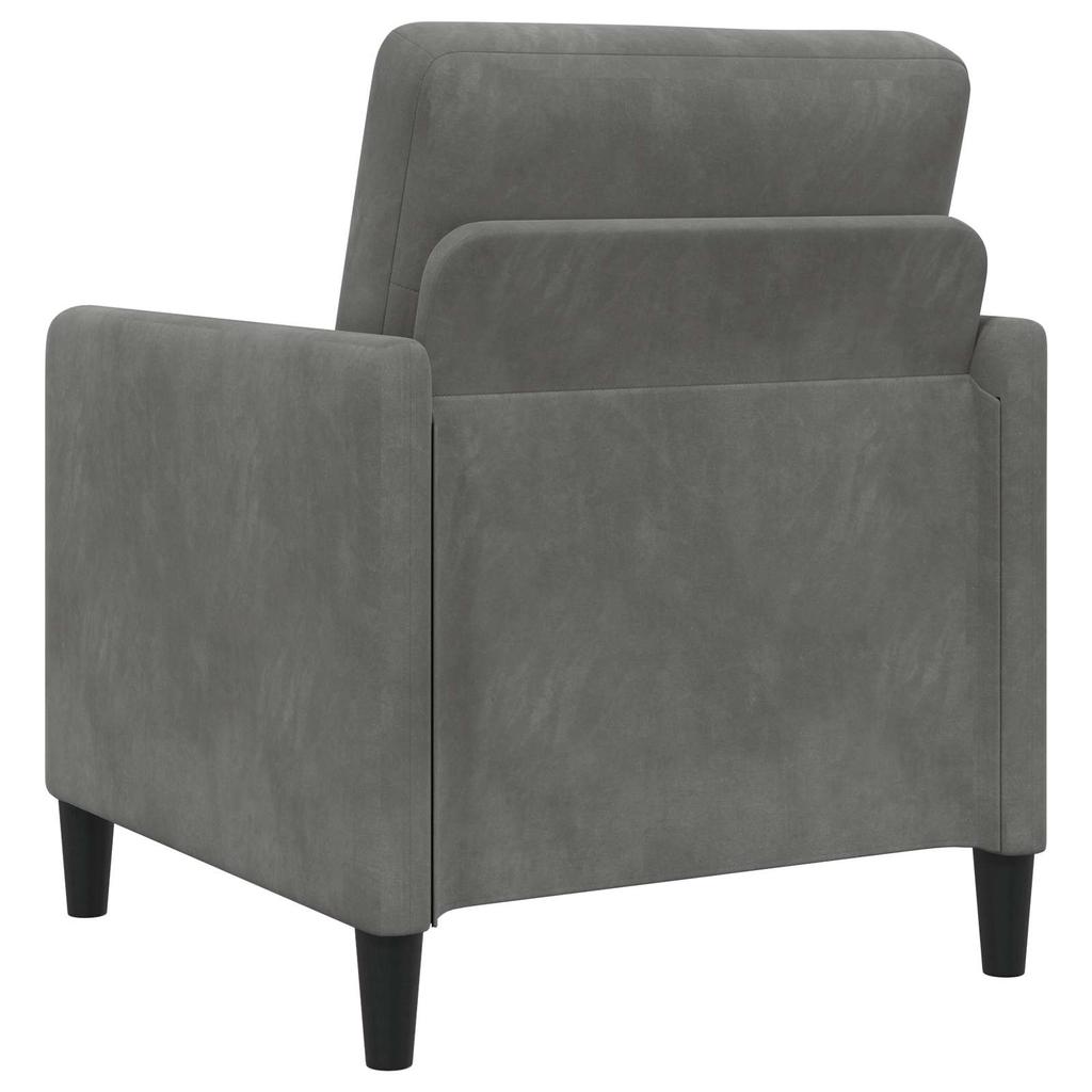 Storage Sofa Set 2 Pieces Dark Grey Polyester