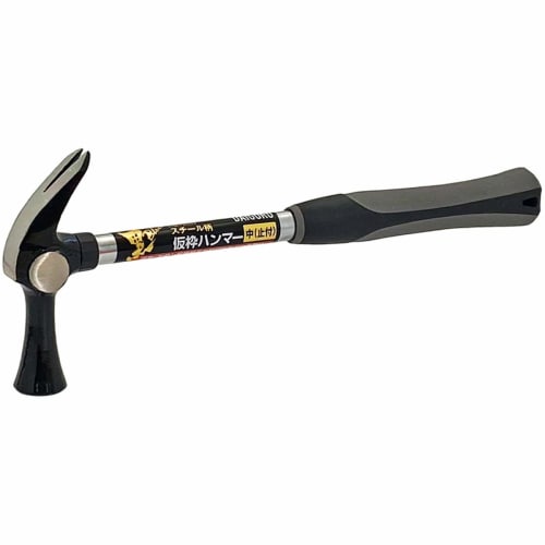 Daigoro Black Temporary Frame Hammer, Medium, with Stopper, Steel Handle