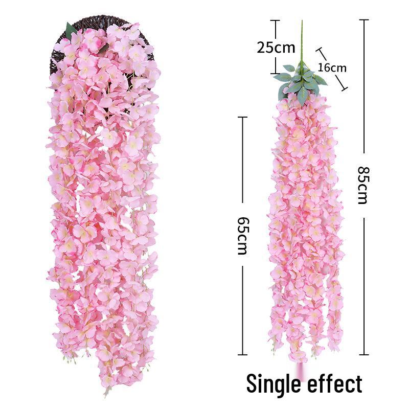 Artificial Wisteria Hydrangea Orchid String for Home Ceiling Decoration