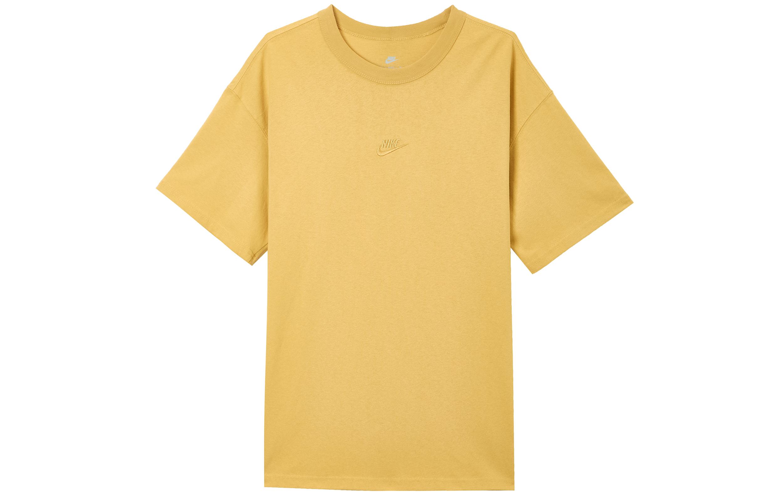 Мужские футболки Nike Sportswear Essentials Желтые С круглым вырезом Умеренный прямой крой DO7393-725 XXXL
