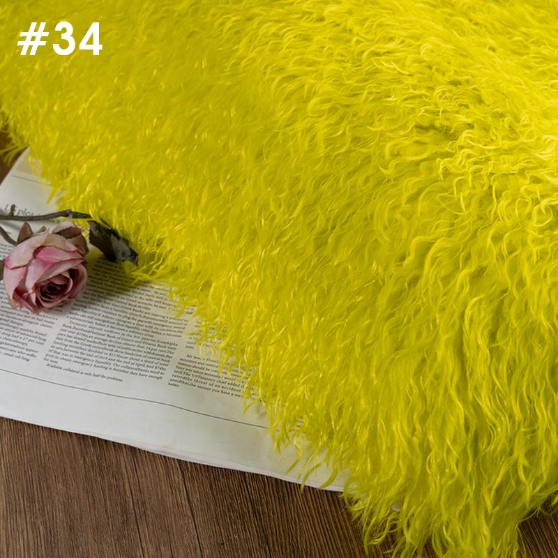 50*170cm High-grade 6cm Long Hair Cashmere Fabric Lamb Curly Imitation Tan Sheep Wool Plush Fabric DIY Clothing Dolls Cosplay