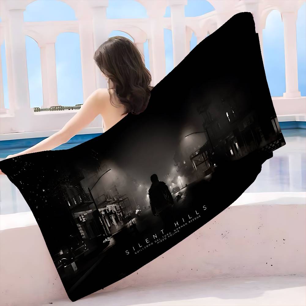 S-SilentS Hill game Beach Towel Colorful Bath Towels for Girl Microfiber Quick Dry Custom Sand Free Beach Yoga Spa Gym Pool