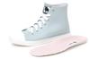 Akiriko MOZ Rain Sneakers with Molded Size L Women's High-Top One-Piece Insoles, Sax,