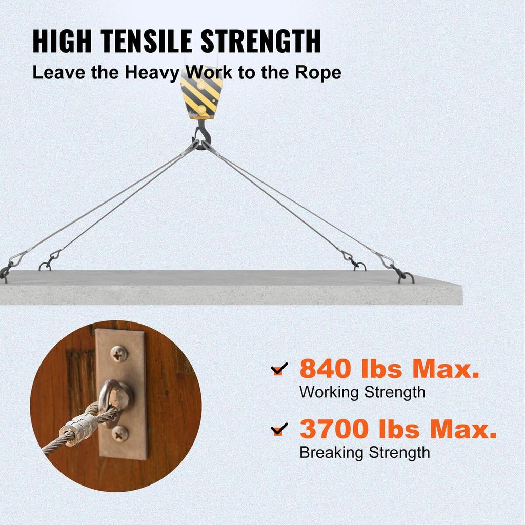 3/16 Inch 7x19 Stainless Steel Aircraft Cable Reel 500FT Stainless Steel Cable T304 Wire Rope Winch Cable Replacement (T304)