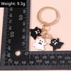 Cute Enamel Ghost Keychain Halloween Witch Pumpkin Bat Keyring Pendants for Car Key Holder Handbag Decor Jewelry  Accessories