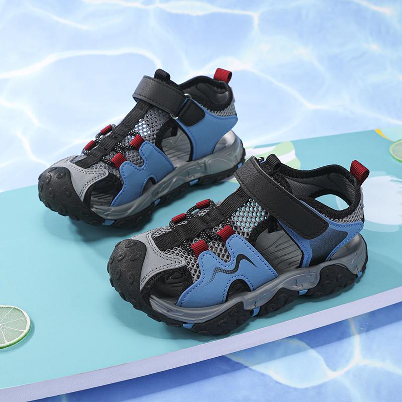 Kids' Beach Sandals Rotary Button Closed Toe Anti-collision Girls' Beach Sports Sandals Sandals for Boys