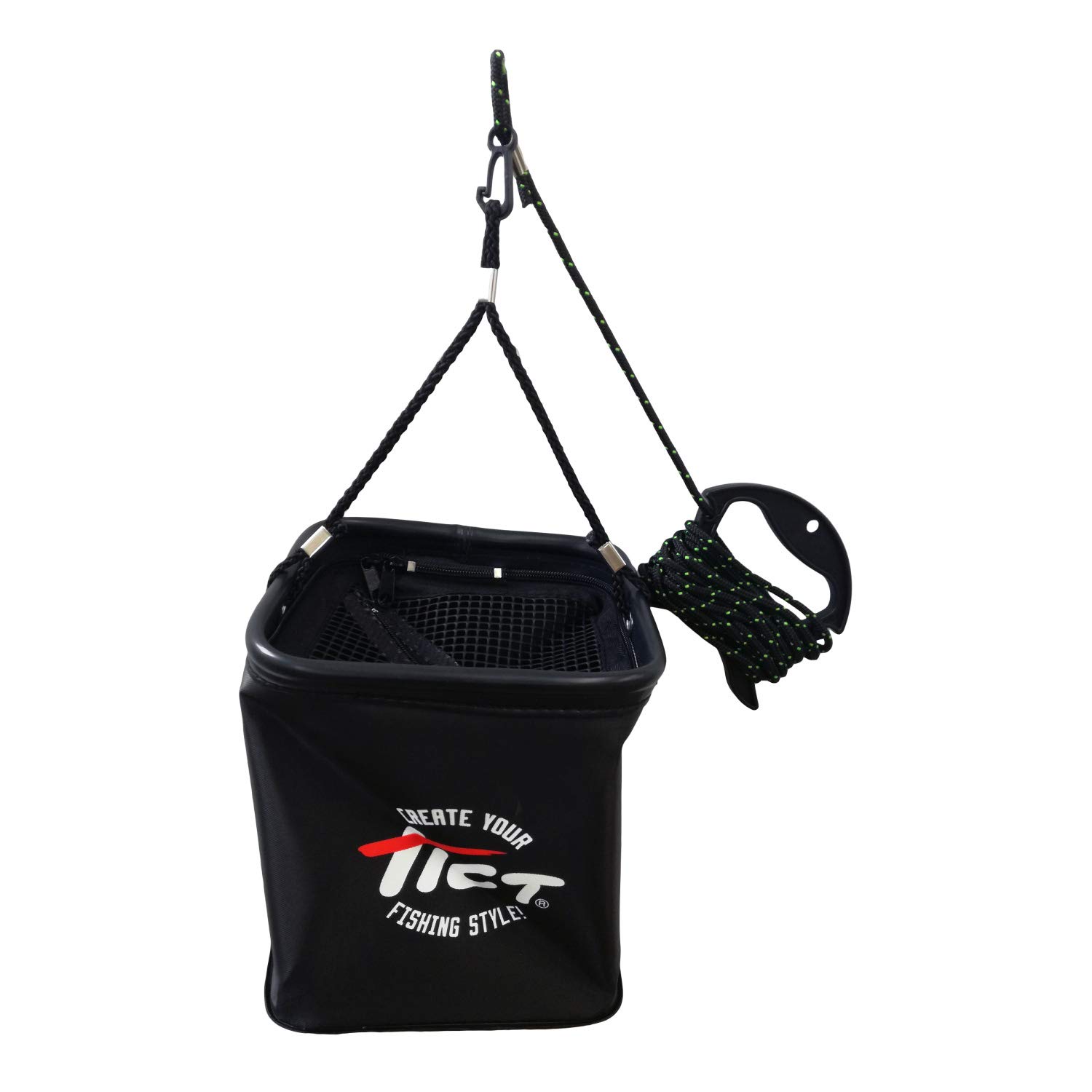 

Складное ведро для рыбалки Tikto черное