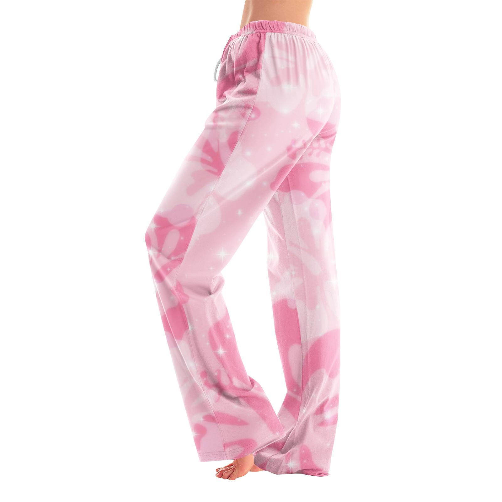 

Женские пижамные штаны, одежда для сна, повседневные брюки с эластичной резинкой на талии, удобные прямые свободные брюки для йоги XXL