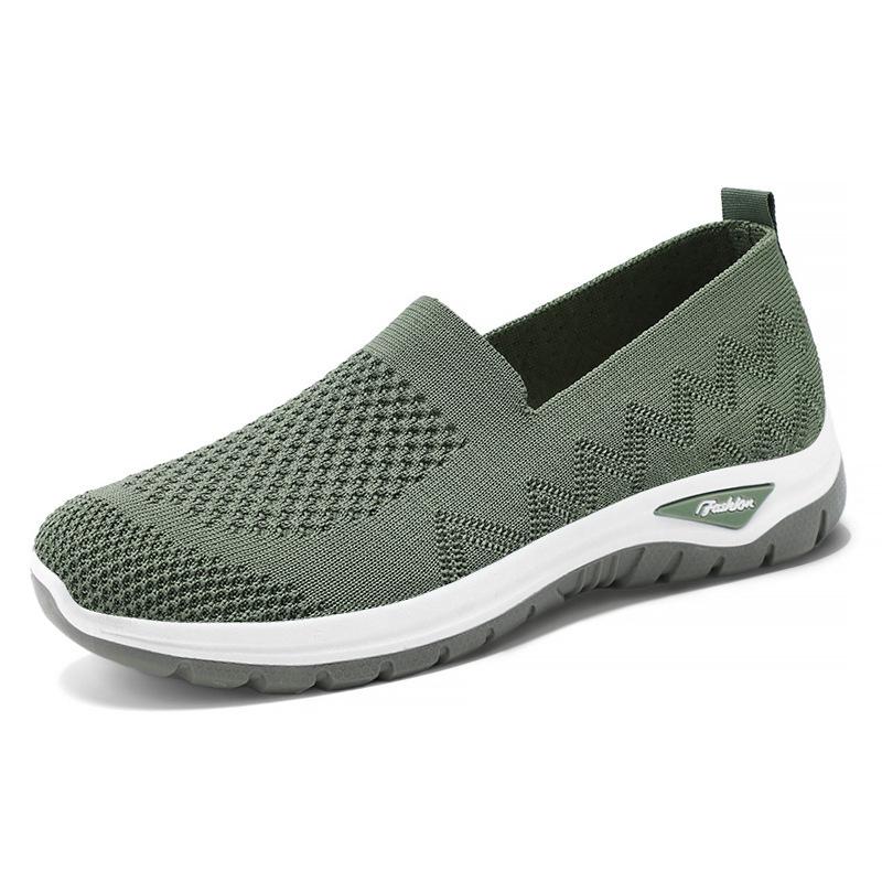 Summer Knitted Mesh Sneakers for Women Non Slip Walking Shoes Breathable Work Running Shoes Women's Casual Comfortable Lightweight Workout Shoes