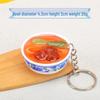 Chinese-Style Edible Toy Keychain: 4cm Simulation Food Bowl Pendant Gift