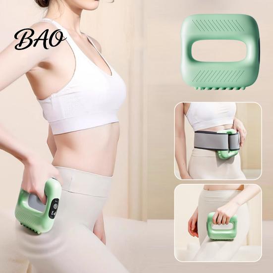 Leg Vibration Massager Mini Electric Fascia Massager, Portable Muscle Relaxation Massage Ring with LCD Display, Adjustable Lower Limb Device Strap, 5