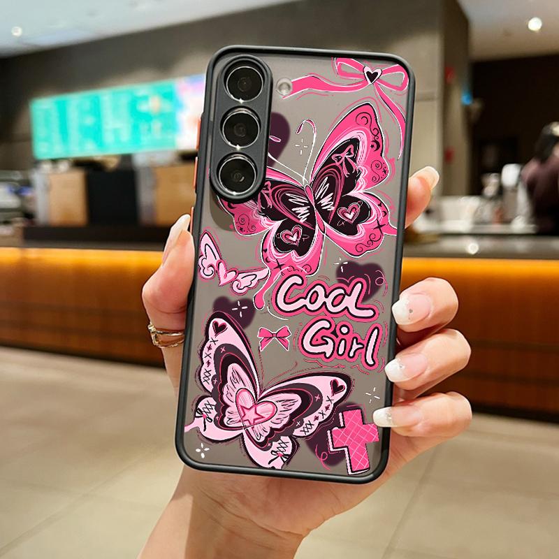 S25 Ultra Case Lovely Butterfly Bowknots Floral Pattern Cover For Samsung Galaxy S25 Edge S24 Ultra S23 S22 Plus S21 FE Capa Funda