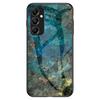 For Samsung Galaxy A05s 4G Cover Marble Pattern Phone Case Tempered Glass+PC+TPU Shell