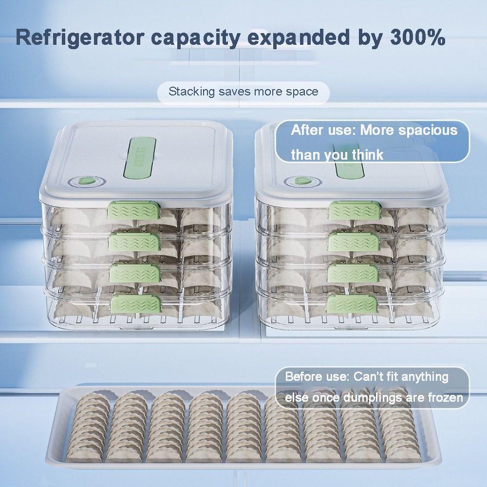 Fresh Keeping Freezer Box Narrow Style Wontons Box Food Grade Dumpling Storage Box  Home Kitchen