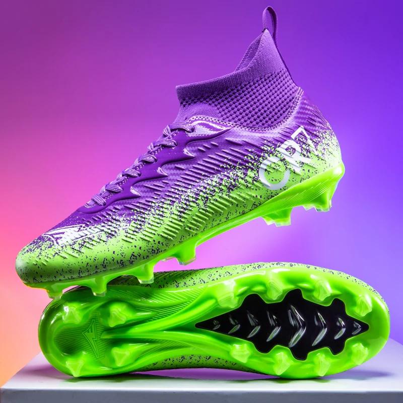 

New Low Top Student Football Shoes Youth Sports Shoes with Long And Broken Pins for CR7 Training And Matches Professional 34
