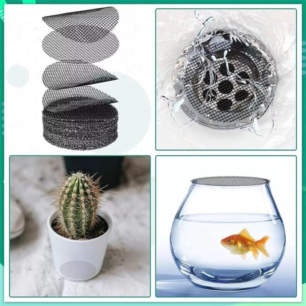 50PCS/Set Round Flower Pot Hole Mesh Pad Plastic Flower Pot Bottom Mat New Flower Pot Gasket  Garden
