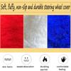 Fluffy Steering Wheel Cover For Women Fuzzy Steering Wheel Cover Winter Warm Faux Wool Plush Car Wheel Cover Furry Steering Wheel Protector Universal