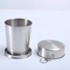 75ml/150ml/250ml Portable Stainless Steel Telescopic Folding Cup Easy Carry Key Coffee Cup Outdoor Hiking Camping Drinking Set